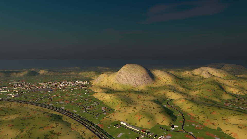 Aso Rock rising over the east of the city
