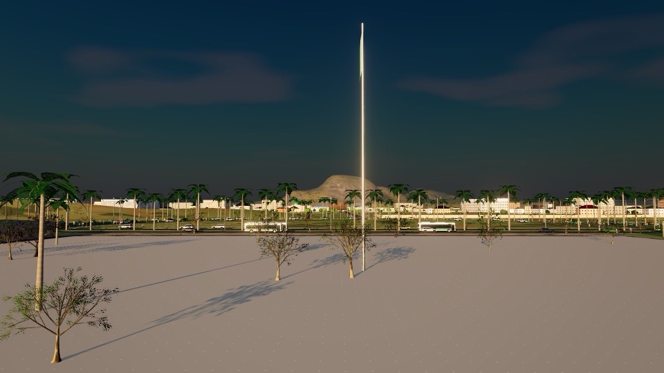 Eagle Square with Aso Rock beyond